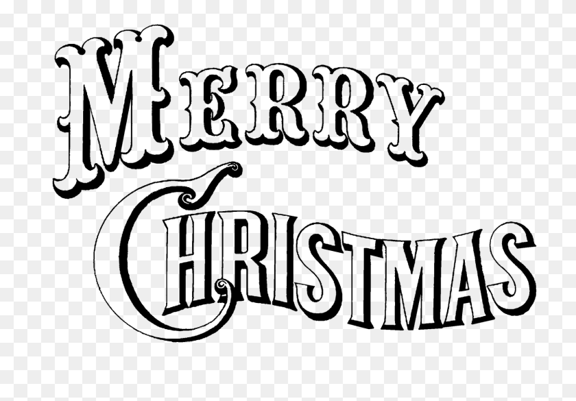1600x1078 Merry Christmas Clip Art - Christmas Black And White Clipart