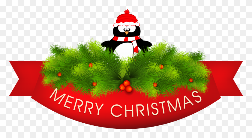 6109x3133 Merry Christmas Clipart Decoration - Merry Christmas Clip Art Images