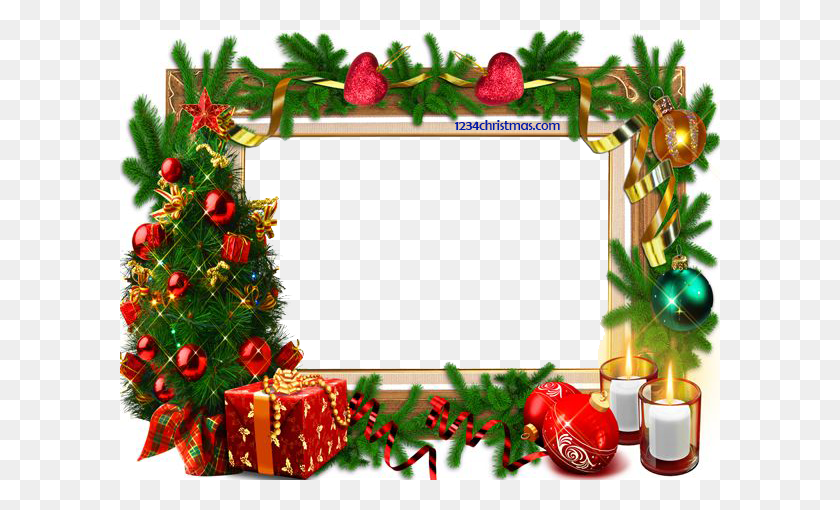 600x450 Merry Christmas Png Frame - Christmas Decorations PNG