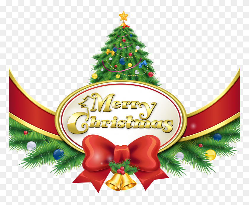 5000x4046 Merry Christmas Png Free - Christmas Label Clip Art