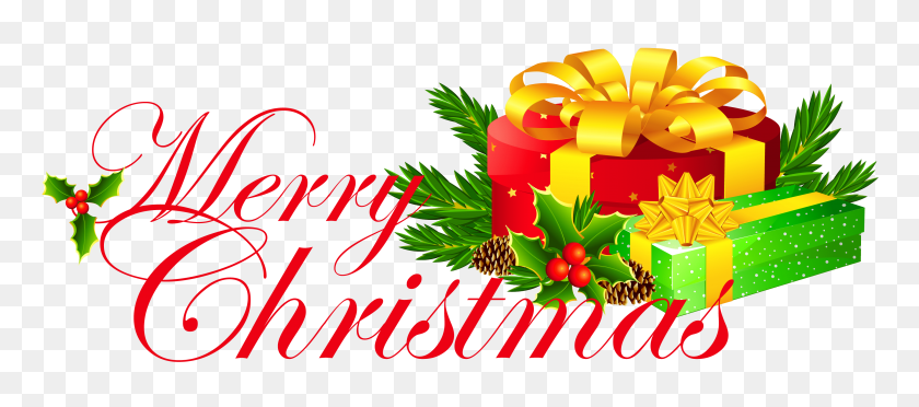 3565x1427 Merry Christmas Png Free - Free Religious Christmas Clipart