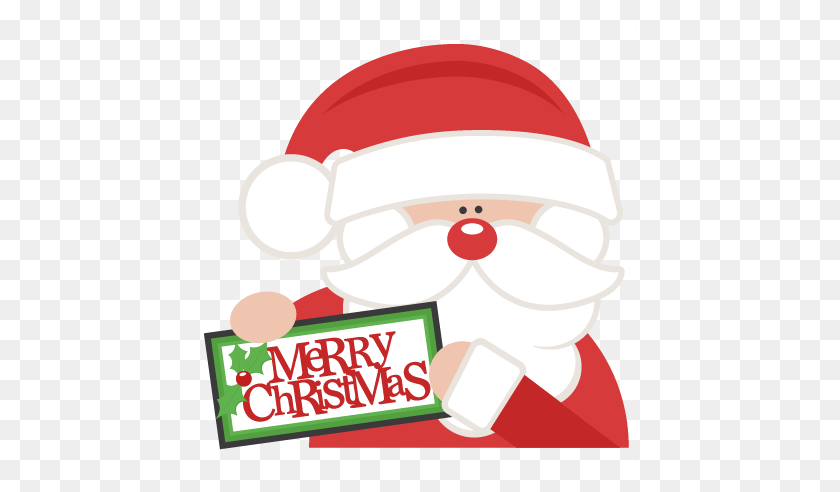 432x432 Merry Christmas Santa Scrapbook Cute Clipart - Merry Christmas Clip Art