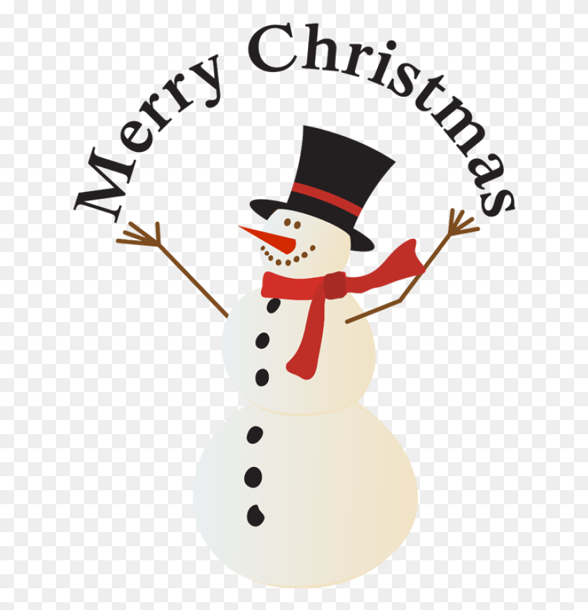 634x811 Merry Christmas Snowman Clipart - Snowman PNG