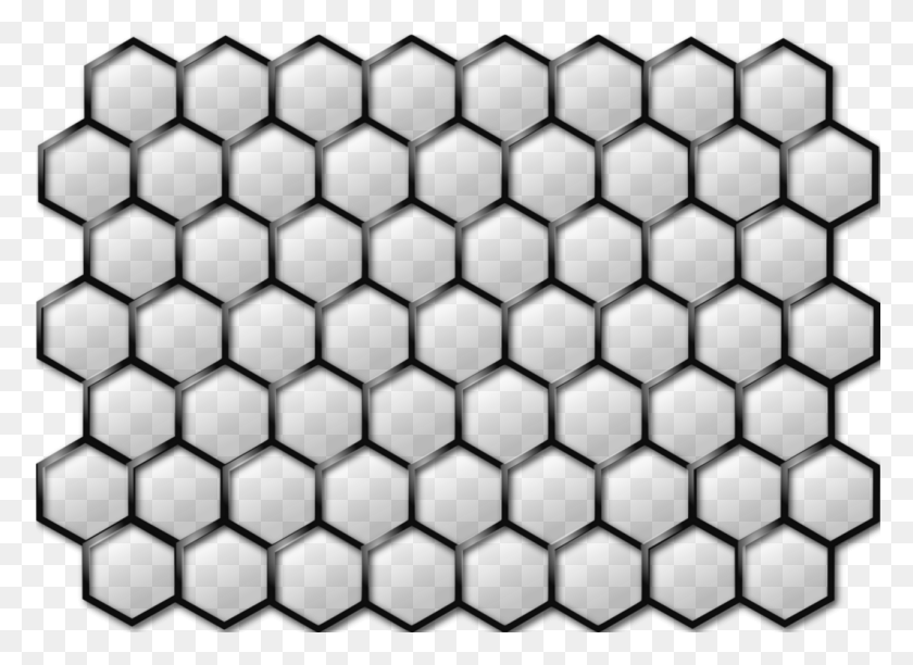 1062x752 Mesh Tile Hexagon Texture Mapping - Black Texture PNG