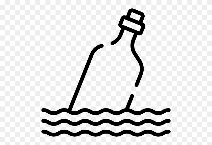 512x512 Message In A Bottle - Message In A Bottle Clipart