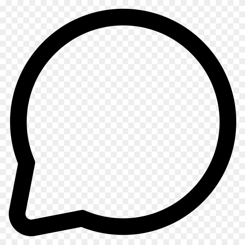980x980 Messsage Circular Outlined Speech Bubble Png Icon Free - PNG Speech Bubble