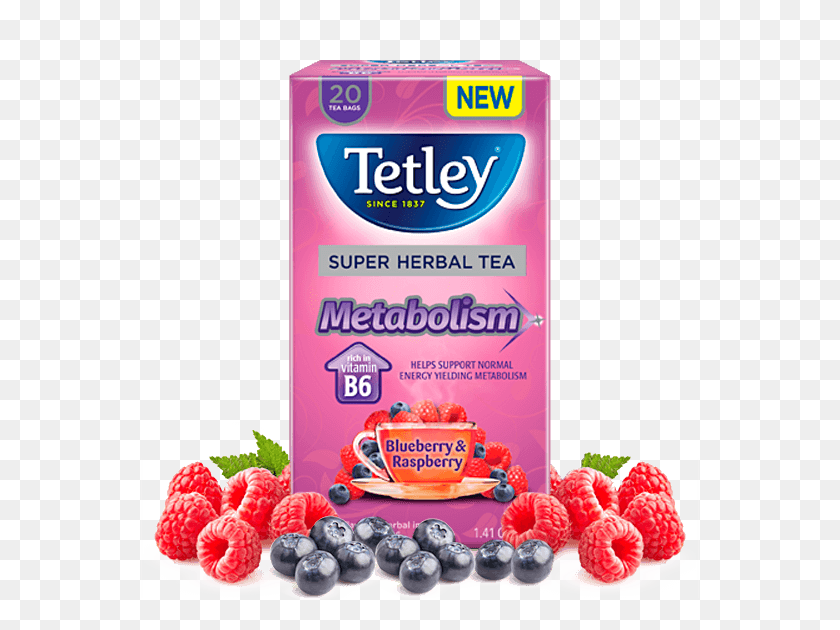 635x570 Metabolism Blueberry Raspberry With Vitamin Tetley Us - Raspberry PNG