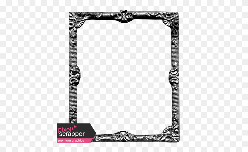 456x456 Metal Frame Template Graphic - Silver Frame PNG