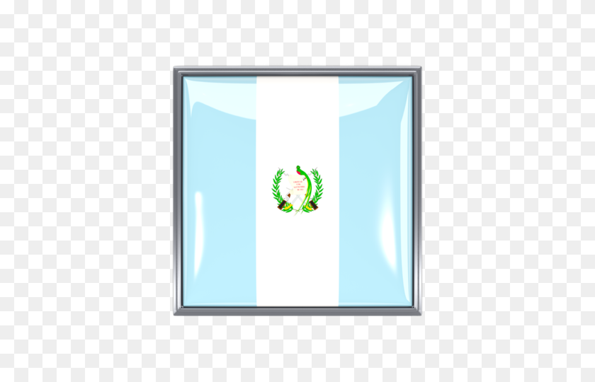 640x480 Metal Framed Square Icon Illustration Of Flag Of Guatemala - Guatemala Flag PNG