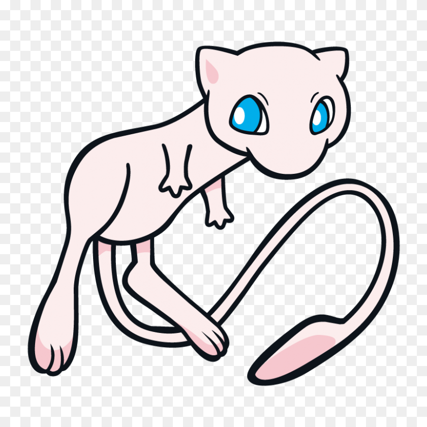 800x800 Mew Pokemon Character Vector Art Free Vector Silhouette Graphics - Mew PNG
