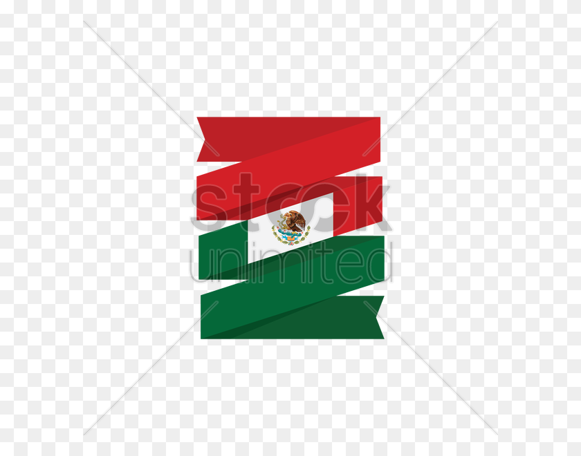 600x600 Mexican Flag Banner Vector Image - Mexican Flag PNG