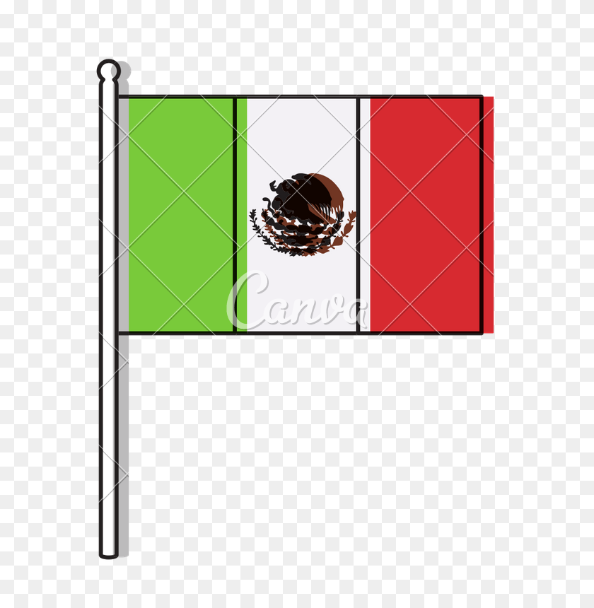 668x800 Icono De La Bandera Mexicana - Bandera Mexicana Png