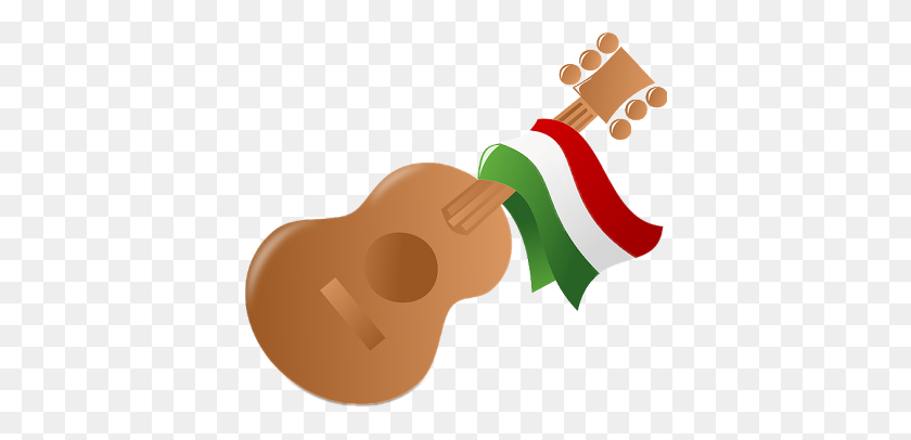 391x346 Мексиканская Гитара, Гитара, Мексикана, Флаг Мексики, Бандера - Бандера Мексика Png