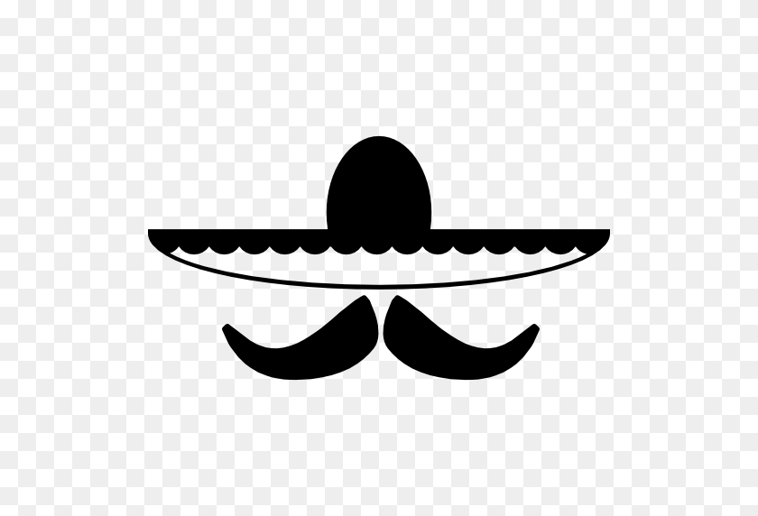 512x512 Mexican Hat And Mustache - Mexican Mustache PNG