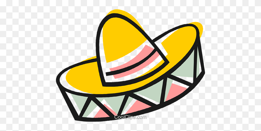 480x363 Mexican Hat Royalty Free Vector Clip Art Illustration - Mexican Hat Clipart