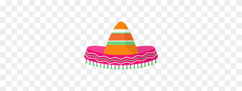 256x256 Mexican Hat, Traditional, Mariachi, Fashion, Moustache Icon - Sombrero Mexicano PNG