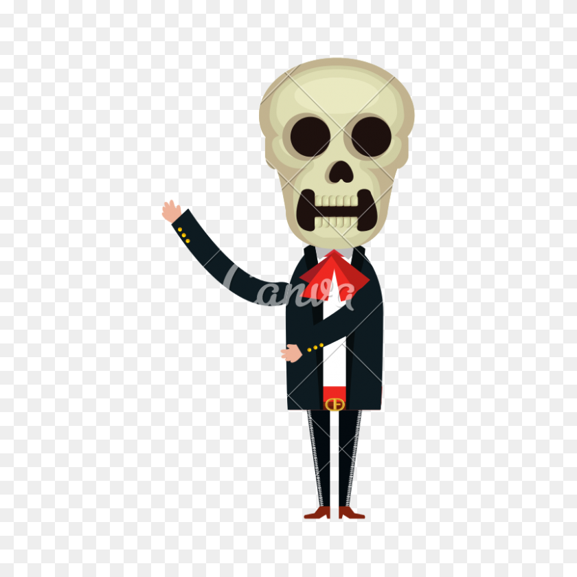 800x800 Mexican Mariachi Skull Character Vector Icon Illustration Design - Mariachi PNG