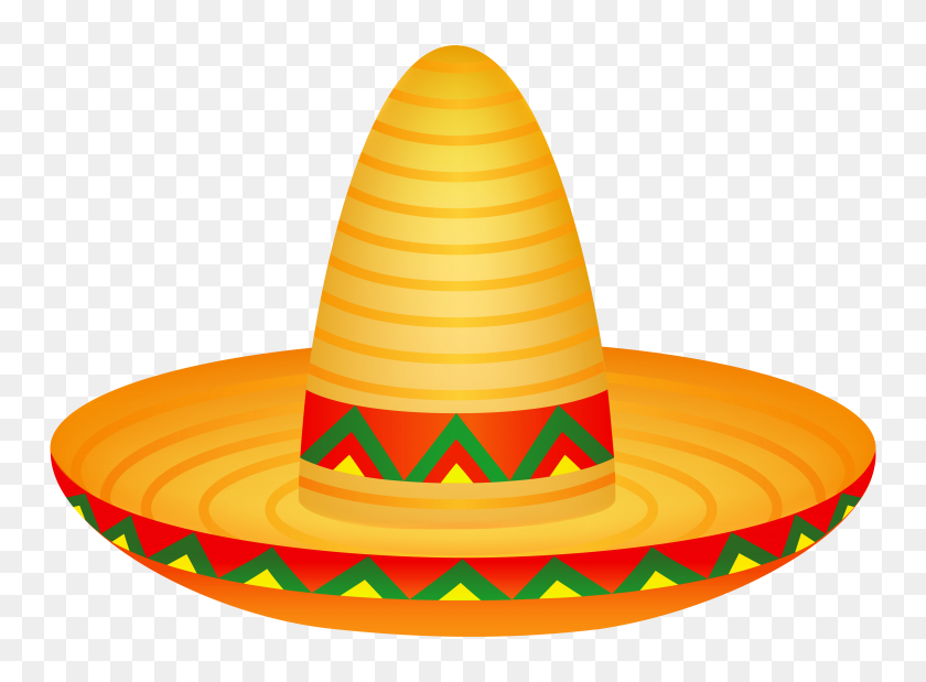 6395x4587 Mexican Sombrero Png Clipart - Orange Background PNG