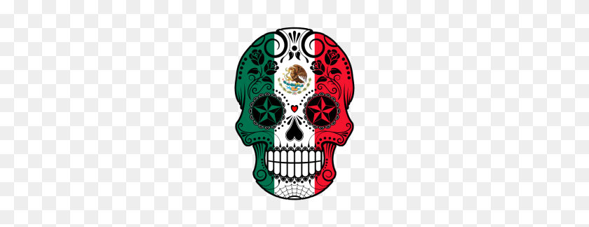 190x264 Mexican Sugar Skull - Sugar Skull PNG