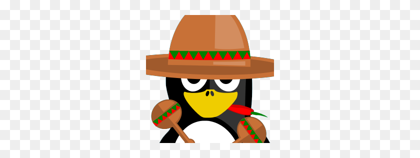 256x256 Mexican Tux Icon - Mexican PNG