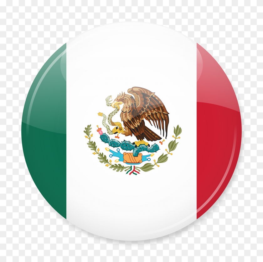 2000x2000 Mexico Flag Icon - Bandera Mexico PNG