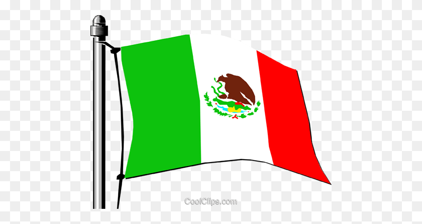 480x385 Mexico Flag Royalty Free Vector Clip Art Illustration - Mexican Flag Clipart
