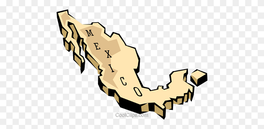 480x353 Карта Мексики Роялти Бесплатно Векторные Иллюстрации - Карта Клипарт Png