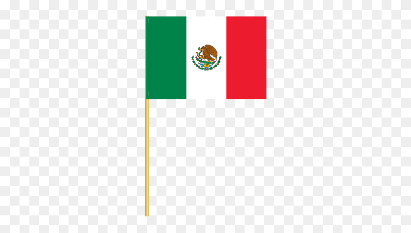 520x416 Mexico Stick Flag - Flag Pole PNG