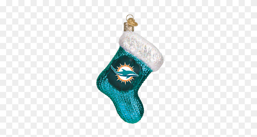 387x387 Miami Dolphins Stocking Ornament Old World Christmas - Miami Dolphins PNG