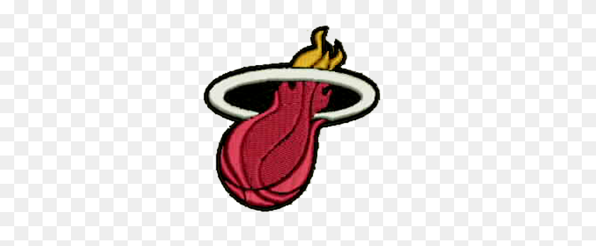 288x288 Parche Bordado Del Equipo De Baloncesto De Miami Heat - Logotipo De Miami Heat Png