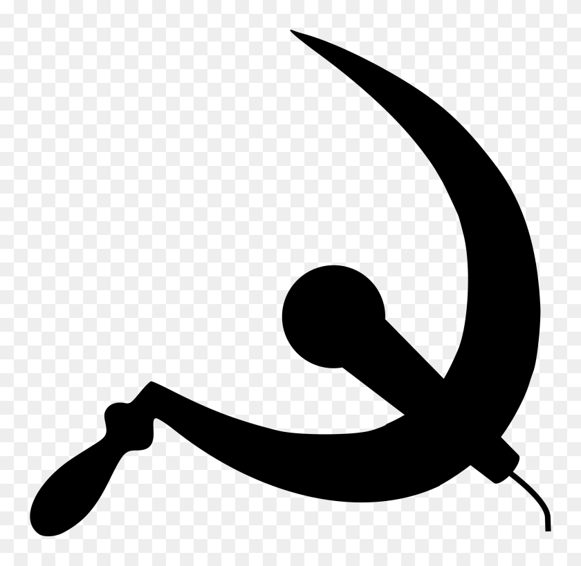 2400x2337 Mic And Sickle Icons Png - Communism PNG