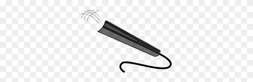 300x214 Mic Png, Clip Art For Web - Microphone Clipart Black And White