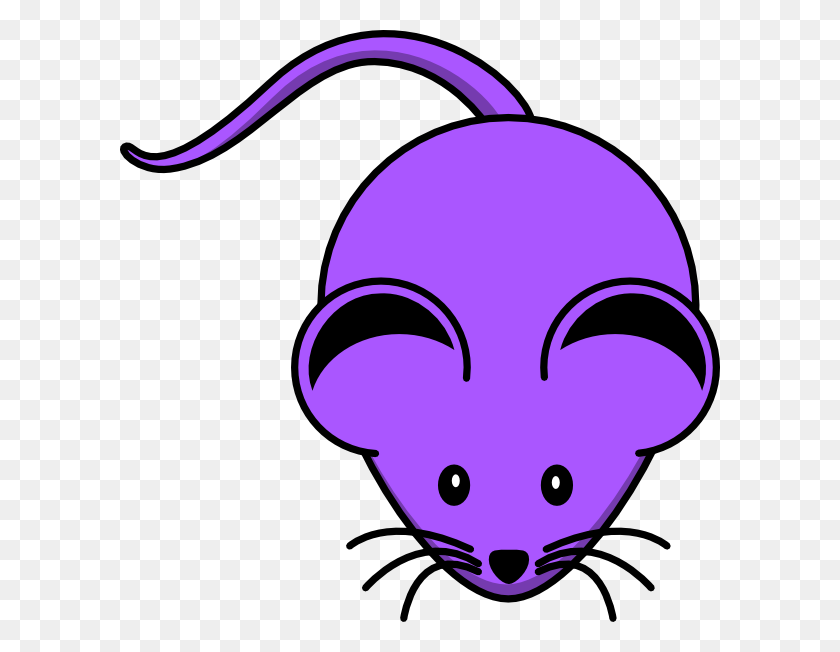 600x592 Mice Clipart Purple - Cartoon Mouse Clipart