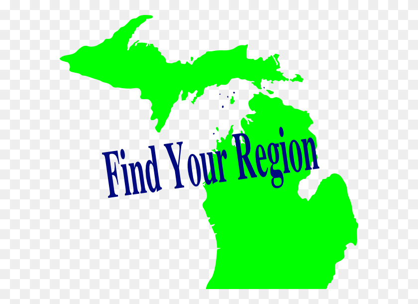 600x550 Michigan Region Png Large Size - Michigan Clipart
