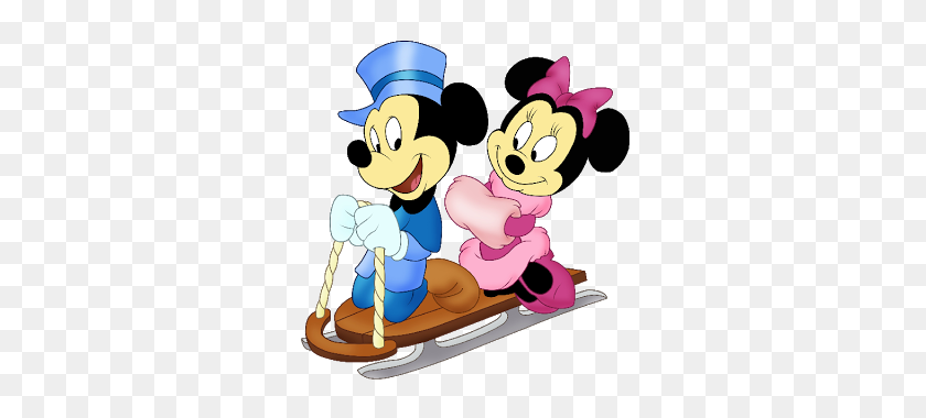 320x320 Mickey And Minnie Disney - Minnie Mouse Christmas Clipart