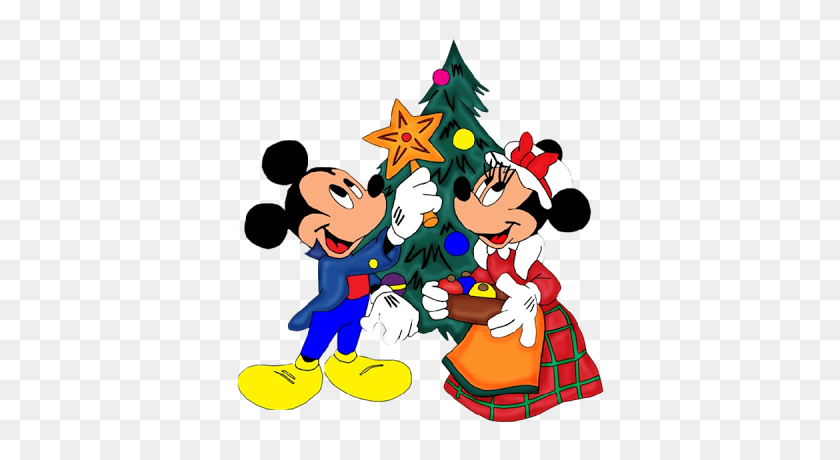 400x400 Mickey And Minnie Mouse - Stand Up Clipart
