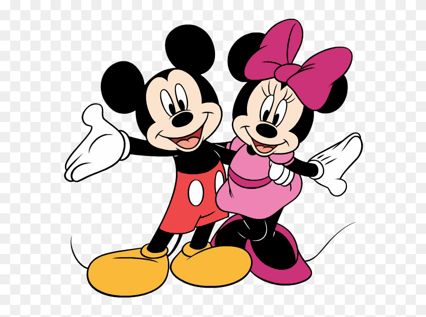 600x564 Mickey Y Minnie Mouse Clipart - Baby Minnie Clipart