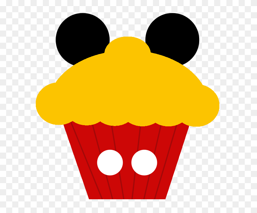 638x638 Mickey Cupcake - Resale Clipart