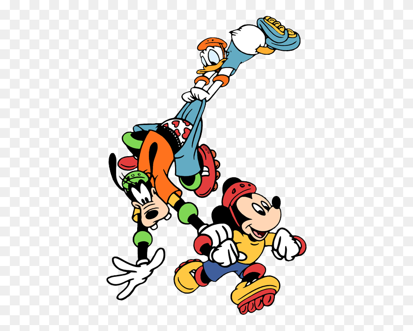 413x612 Mickey, Donald And Goofy Clip Art Disney Clip Art - Goofy PNG