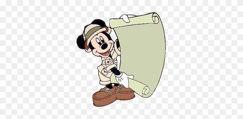 328x354 Mickey Goofy Donald - Hitchhiker Clipart