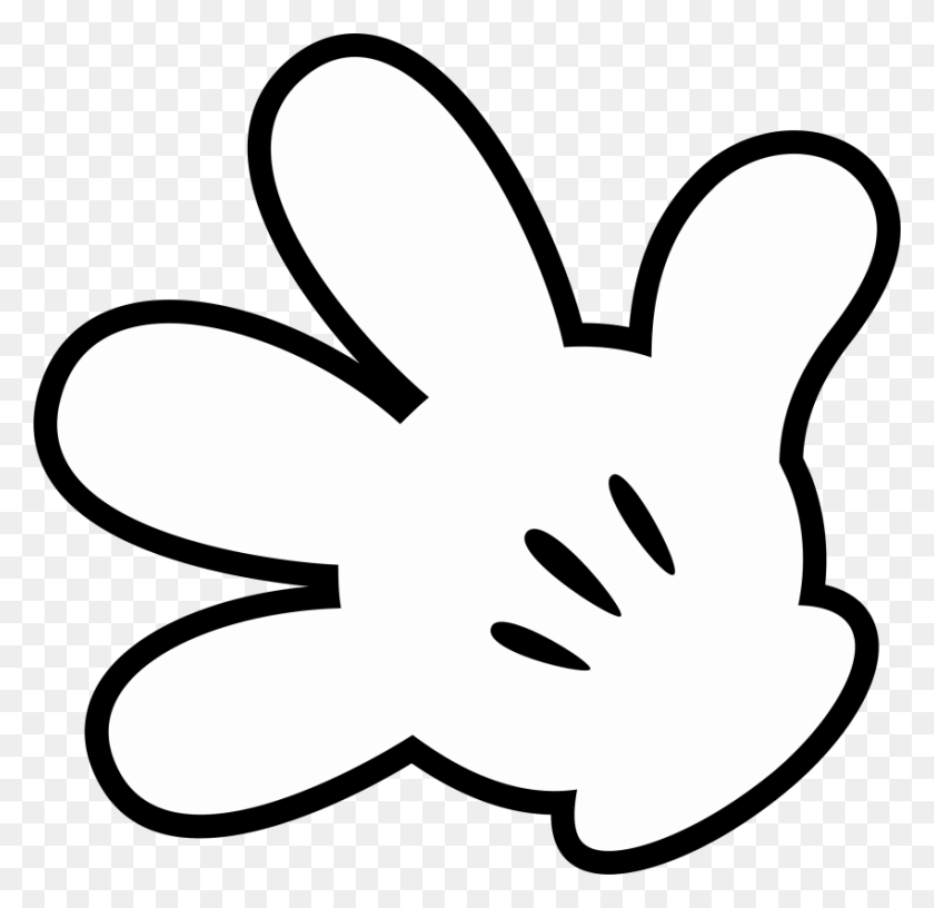 850x824 Mickey Hand Png - Hand PNG