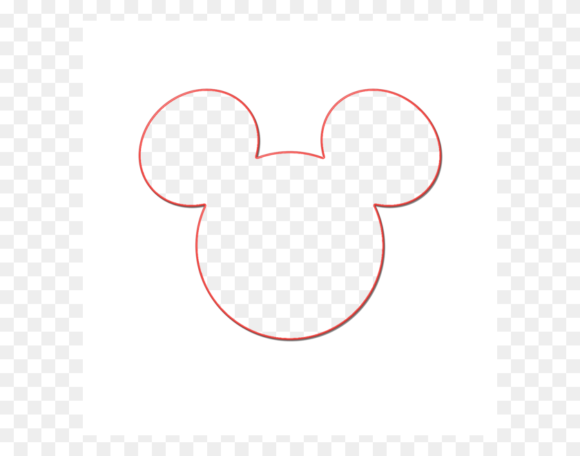 600x600 Mickey Head Outline Imágenes Gratis - Mickey Head Png