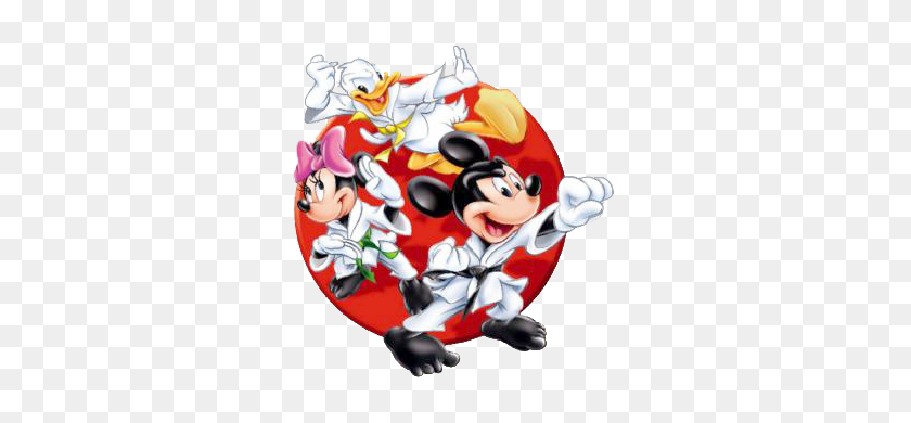 308x330 Mickey, Minnie Donald Karate Little Heroe's Favourites - Karate Kid Clipart