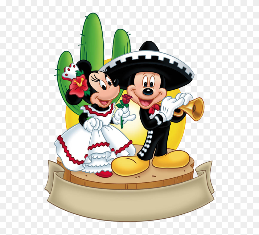 576x703 Mickey Minnie Mouse - Mariachi Png