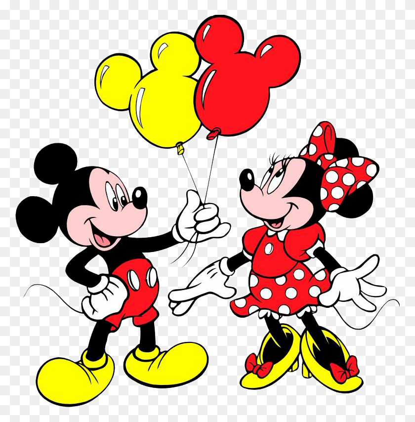 778x794 Mickey Minnie Mouse Globos Que No Aman Un Globo - Mickey Mouse Globo De Imágenes Prediseñadas