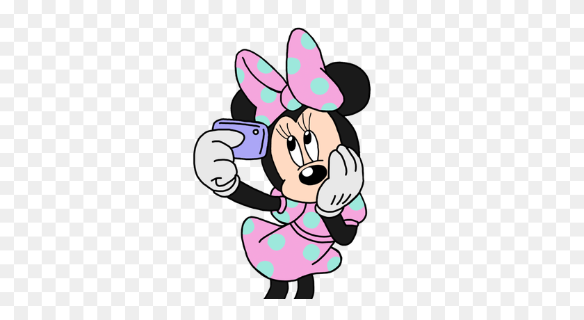 400x400 Mickey Minnie Mouse Selfie Transparent Png - Selfie Clipart