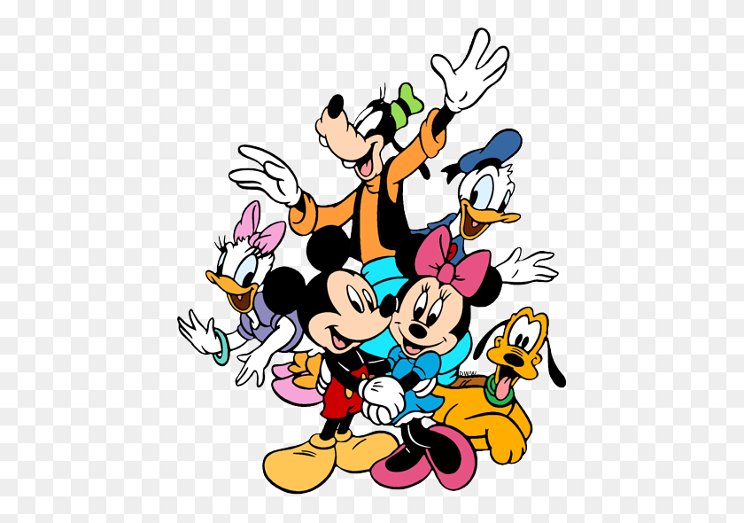 444x530 Mickey Mouse And Friends Clip Art Disney Clip Art Galore - Prank Clipart