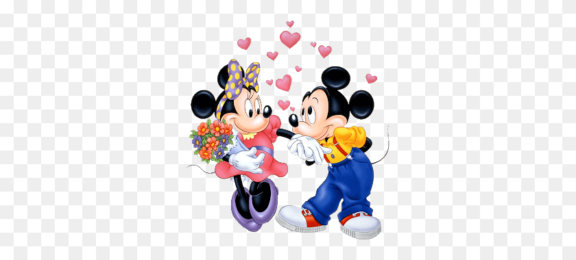 300x320 Mickey Mouse And Minnie Mouse Clipart - Mickey Mouse Clubhouse Clipart