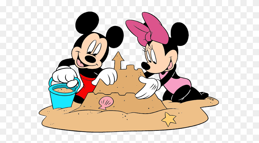 600x407 Mickey Mouse Y Minnie Mouse Clipart - Abrazo Y Beso Clipart