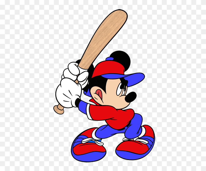 432x640 Mickey Mouse Baseball Batter Baseball Mickey Mouse, Disney - Baseball Batter Clipart
